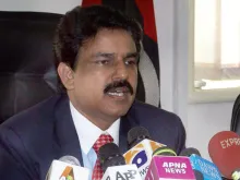 Shahbaz Bhatti, who was assassinated March 2, 2011, speaks at a 2010 press conference in Islamabad. 