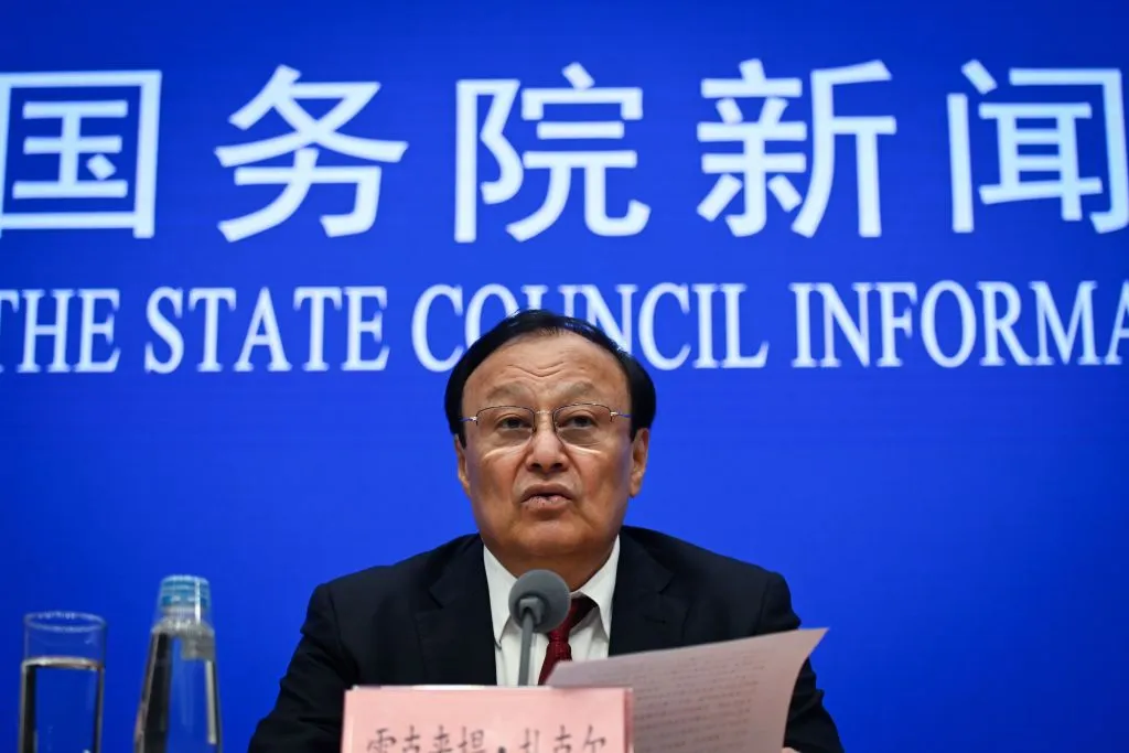 Shohrat Zakir, deputy secretary of the CPC Committee and chairman of the Xinjiang Uyghur Autonomous Region, speaks at a press conference in Beijing, July 30, 2019. ?w=200&h=150