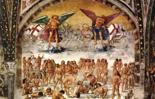 Resurrection of the Flesh, fresco by Luca Signorelli in the San Brizio chapel of Orvieto Cathedral (1499-1502). 