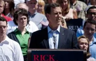 Former U.S. Senator Rick Santorum (R-Pa.) announces he is running for the Republican nomination for U.S. president at the Somerset County courthouse. (Jeff Swensen/Getty News Images/Getty Images) 
