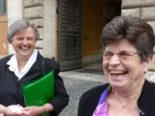 Sister Janet Mock and Sister Pat Farrell in Rome on June 12, 2012.
