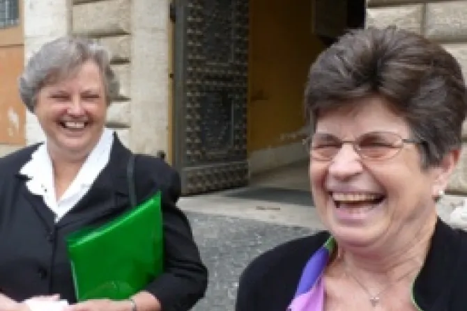 Sister Janet Mock and Sister Pat Farrell in Rome CNA Vatican Catholic News 6 12 12