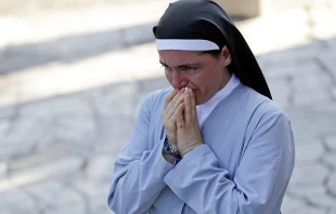 Sister Marjana Lleshi in Ascoli Piceno, Italy, Aug. 25, 2016.   AP Photo Gregorio Borgia.