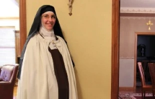 Sr. Mary Baptist of the Carmel of the Holy Face in North Dakota. Photo courtesty of the Diocese of Bismarck.
