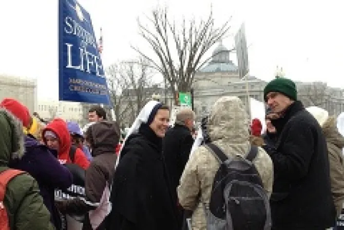 Sisters of Life took part in the March for Life in Washington DC Jan 25 2013 Credit Addie Mena CNA CNA US Catholic News 1 25 13