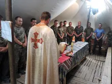 Military chaplaincy in eastern Ukraine, 2015.