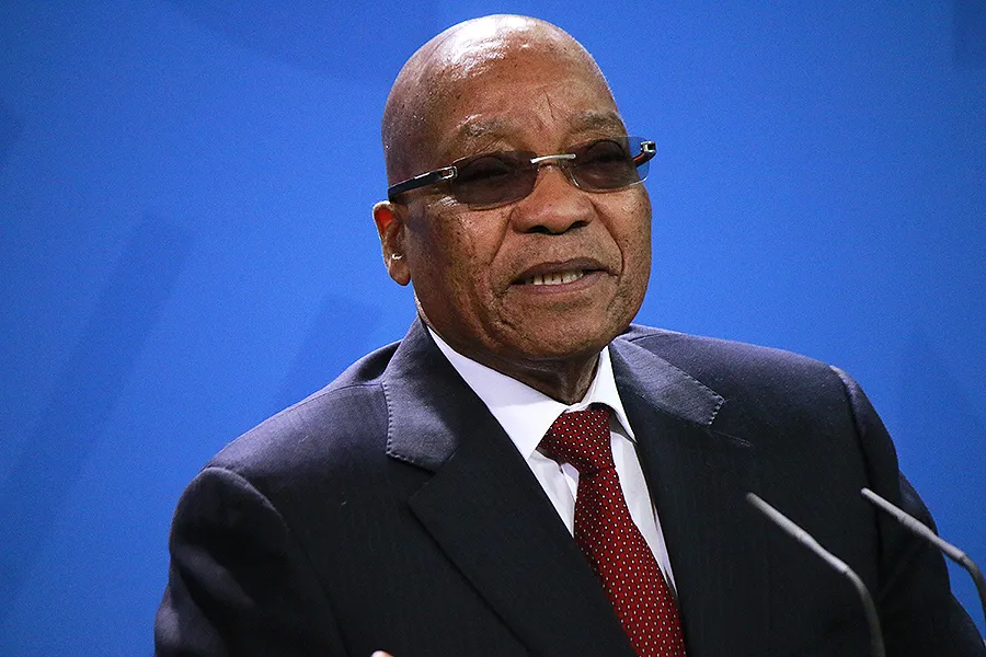 South African President Jacob Zuma at a press conference after a meeting with the German Chancellor in the Federal Chanclery in Berlin. ?w=200&h=150