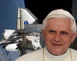 The Shuttle Endeavor in orbit around the Earth/ Pope Benedict XVI?w=200&h=150