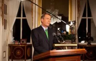 Speaker Boehner delivers a national address on Republicans' plan to cut spending and prevent default on July 25, 2011.   SpeakerBoehner