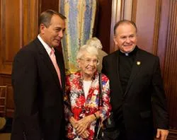 Speaker Boehner greets Fr. Pat Conroy and his mother, Ruth, May 25, 2011?w=200&h=150