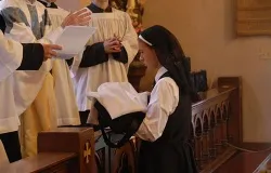 Sr. Marie-Celine receives her habit at her profession as a novice, Aug. 15, 2013. ?w=200&h=150