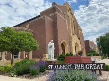 St. Albert the Great parish in Minneapolis, Minn., where some local residents took shelter May 28, 2020. 