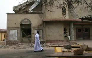 A vandalized St. Leo the Great Catholic Church in Enugu, Nigeria.   Aid to the Church in Need.
