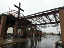 The remnants of St. Mary's Catholic Church in Joplin, Mo. 