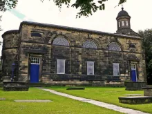 St. Matthew's Church, Rastrick, which is shared by Anglicans and Methodists. 