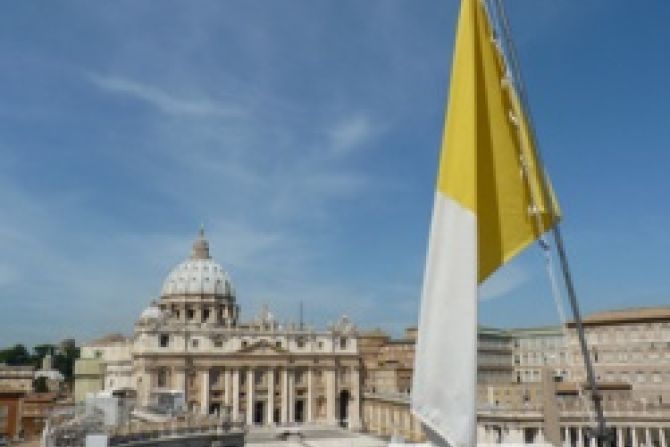 St Peters Basilica and the Vatican flag CNA Vatican Catholic News 2 3 12