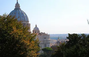 St. Peter's Basilica as seen from the Vatican Gardens.   Lauren Cater/CNA.