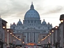 St. Peter's Basilica from the Via de la Conciliazione in December 2010. 