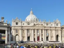Pilgrims in St. Peter's Square for the May 1, 2011 beatification of Pope John Paul II. 
