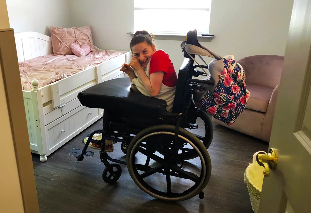 A resident of St. Philomena Cottage, a new home for young adults with disabilities of the Archdiocese of Philadelphia. Photo courtesy St. Edmond's Home for Children.?w=200&h=150
