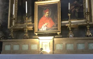 The altar of St. Robert Bellarmine in Sant'Ignazio, Rome.   Carl Bunderson.