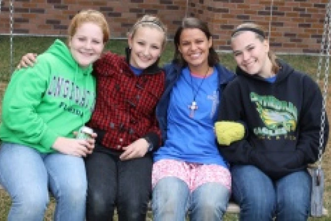 Stacy Molai second from right with students Courtesy of FOCUS CNA500x315 US Catholic News 3 9 12