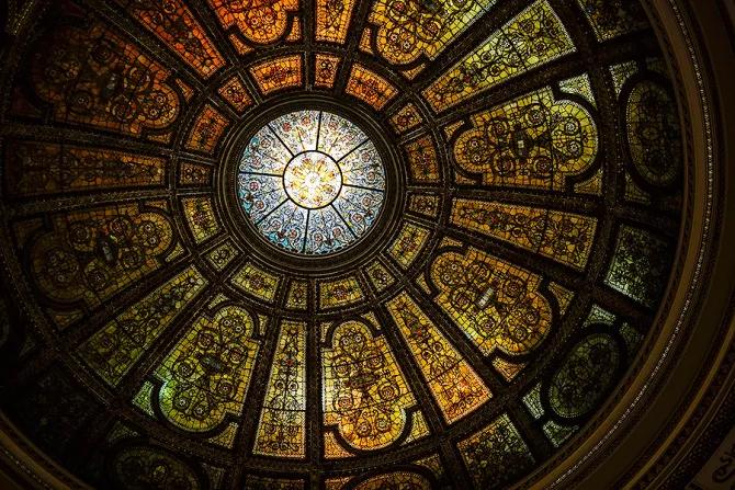 Stained glass architecture Credit Unsplash CNA