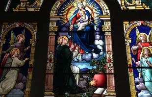 Stained glass window in the Dominican St. Cecilia Motherhouse in Nashville, TN.   Courtney Grogan/CNA.