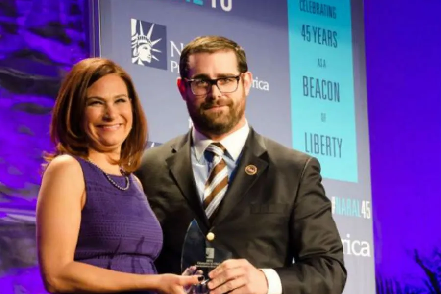 State Rep. Brian Sims with Ilyse Hogue, president of NARAL, at an event for the organization's 45th anniversary, Feb. 4, 2014, in the San Francisco area. (Wikimedia (CC BY 3.0).)?w=200&h=150