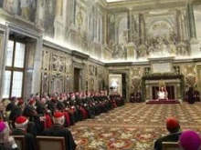 Pope Benedict XVI receives members of the Roman Curia