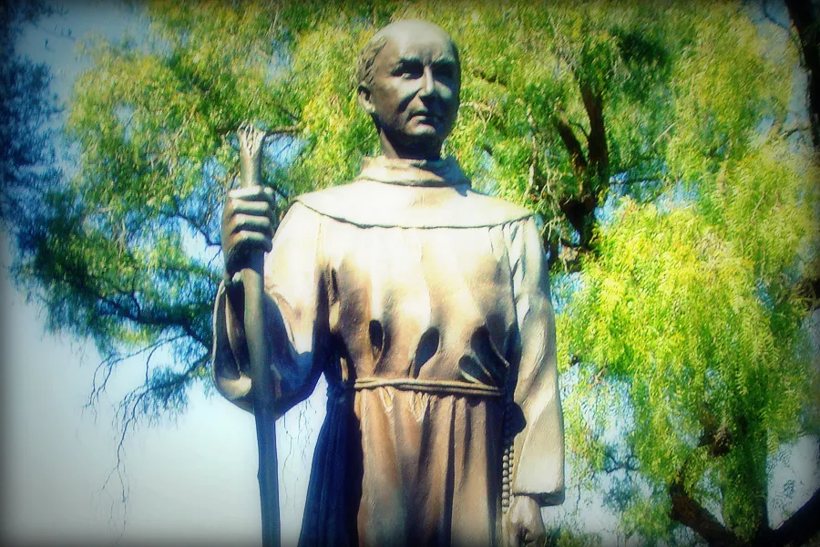 Statue of Fr Junipero Serra, Mission San Juan Bautista California. ?w=200&h=150