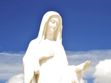 A statue of Our Lady in Medjugorje, Bosnia and Herzegovina.