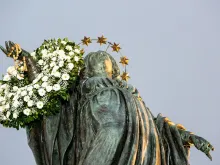 Statue of the Immaculate Conception in Rome's Piazza di Spagna Dec. 8, 2019. 