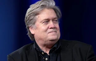 Steve Bannon speaking at the 2017 CPAC in National Harbor, Maryland.   Gage Skidmore, CC BY 3.0.