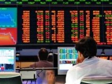 A stock market exchange board. 