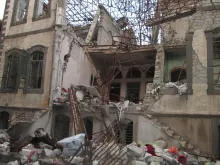 Ruins in Homs, Syria, as seen in April, 2014. 