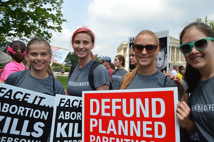 Participants in the student-organized Women Betrayed rally against Planned Parenthood at the US Capitol, July 28, 2015. ?w=200&h=150