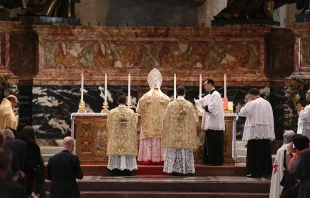 A Mass said for the Summorum Pontificum pilgrimage in Rome held Oct. 25, 2014.   Daniel Ibanez/CNA.
