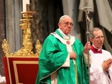 Pope Francis at Sunday Mass, July 7, 2013. 