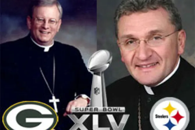 Super Bowl 45 Bishop Laulin Ricken Bishop David A Zubik CNA US Catholic News 2 4 11