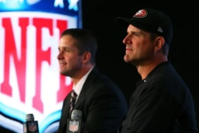 Super Bowl XLVII Coaches Press Conference Credit Mike Ehrmann Getty Images Sport Getty Images CNA US Catholic News 2 1 13