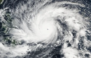 Super Typhoon Hagupit heading for the Philippines.   NOAA.