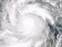 Super Typhoon Haiyan centered over Panay Island in the Philippines. Nov. 8, 2013. 