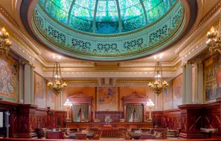 The Supreme Court Chamber in the Pennsylvania State Capitol building in Harrisburg.   Nagel Photography/Shutterstock.