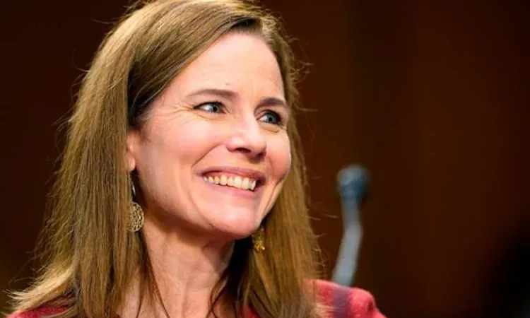 Supreme Court nominee Judge Amy Coney Barrett testifies during her confirmation hearing before the Senate Judiciary Committee on Oct 13 2020 Credit  Susan Walsh AFP via Getty