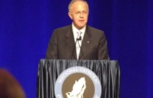 Supreme Knight Carl A. Anderson at the National Catholic Prayer Breakfast in D.C. on April 19, 2012.