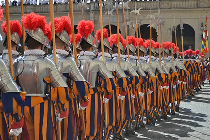 Swearing in of the Swiss Guard at the Vatican on May 6 2014 Credit Daniel IbezCNA