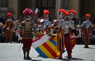 Swearing in of the Swiss Guard at the Vatican on May 6, 2014.   Daniel Ibáñez/CNA.