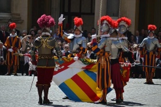Swearing in of the Swiss Guard at the Vatican on May 6 2014 Credit Daniel Ibez CNA 7 CNA 5 6 14