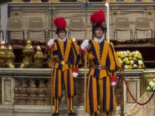 Swiss Guards in St. Peter's Basilica